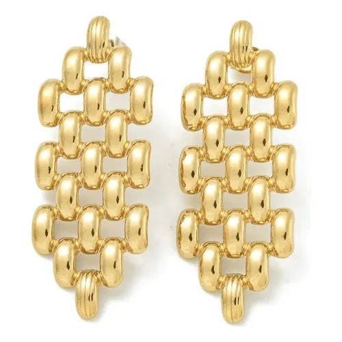Arracadas Martilladas para Mujer Color Dorado | Grado B
