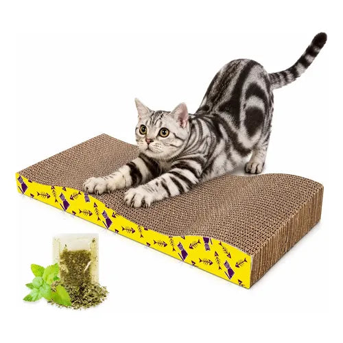 Accesorio de Bola Rascadora Ondulada para Gatos, Sisal Dorado | Grado B