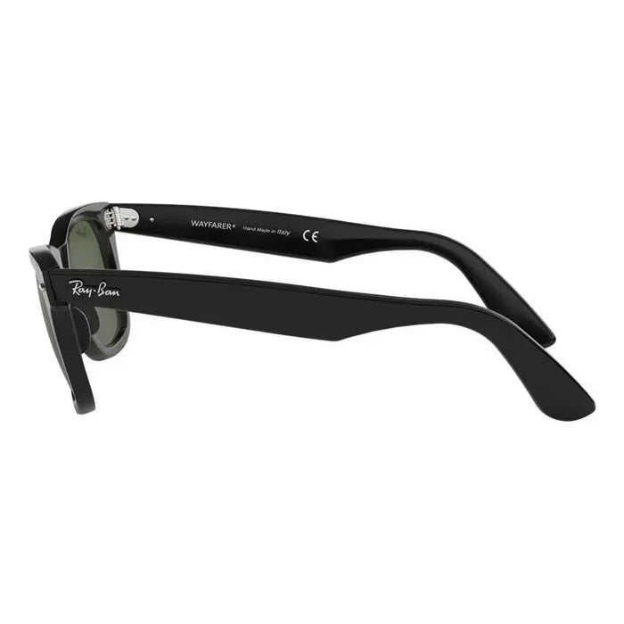 Arm. Solar Ray-ban Wayfarer 0rb2140 Protección Uv 1 Color 901 Color De La Lente Verde Color De La Varilla Negro Color Del Armazón Negro GRADO B