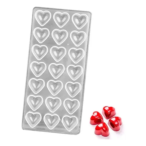 Molde para Chocolate y Alhajero con Forma de Corazón Transparente | Grado B