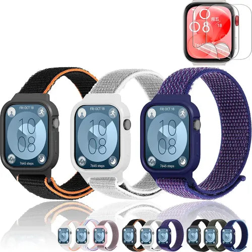 correa silicón premium para huawei watch fit 3 case con mica