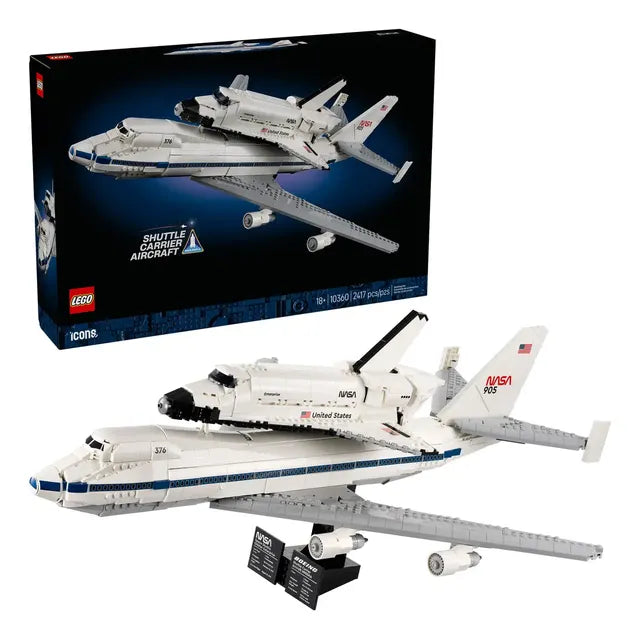 LegoÂ® Icons Shuttle Carrier Aircraft 10360; Modelos De Un Boeing 747 Y El Enterprise De La Nasa Para Fans Adultos De La ExploraciÃ³n Espacial; 18+ GRADO B
