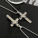 Collar con Dije de Cruz y Circonita Corte Pétalo | Grado B