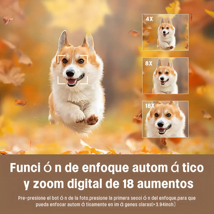 Video Cámara AORZOO 6K 64MP Ultra HD con Wi-Fi 18x Zoom Digital Cámara Hd Wifi Video Cámara Estabilizador y Visión Nocturna Con Batería Micrófono Mando A Distancia