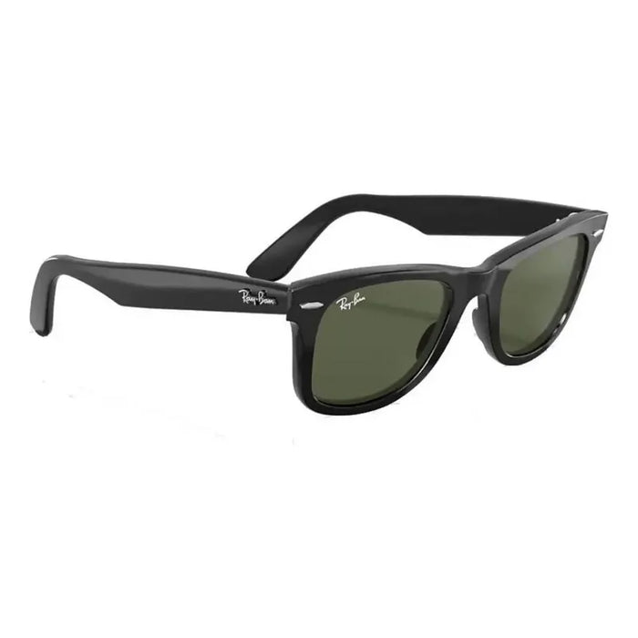 Arm. Solar Ray-ban Wayfarer 0rb2140 Protección Uv 1 Color 901 Color De La Lente Verde Color De La Varilla Negro Color Del Armazón Negro GRADO B