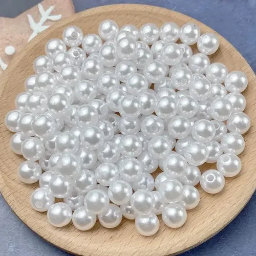 MEDIA PERLA, MANUALIDADES, BISUTERÍA, DECORACIÓN,6MM, 500PZ.