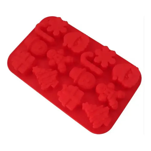 Molde Silicón Navidad 14 Figuras Árbol Jengibre Santa Nieve
