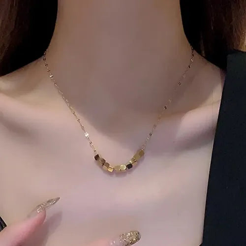 COLLAR MUJER CHAPADO ORO 10 DISEÑOS ELEGANTES TITANIO LIGERO 4