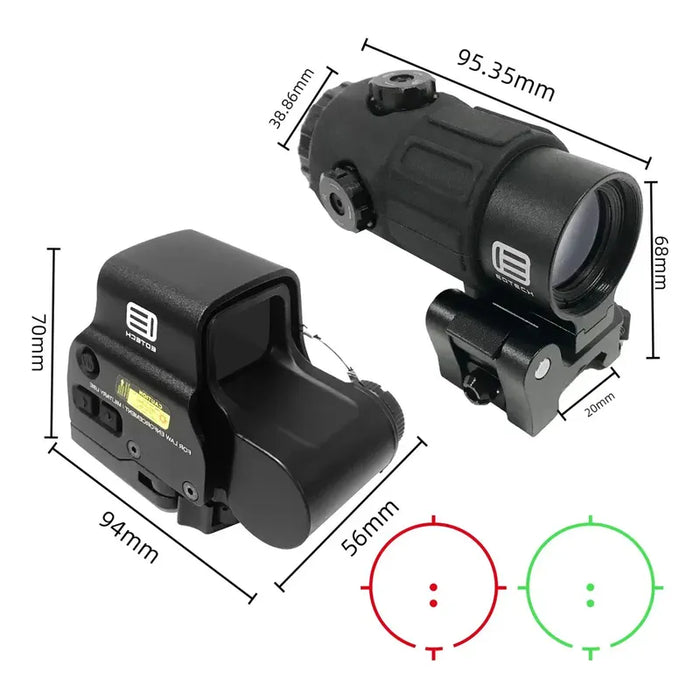 MIRA TÁCTICA HOLOGRÁFICA HÍ­BRIDA EOTECH 558 CON LUPA G45 GRADO B