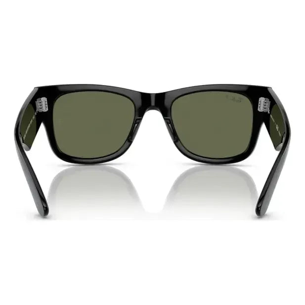 LENTES DE SOL MEGA WAYFARER VERDE UNISEX RAY-BAN CUADRADO VERDE JADE NEGRO PULIDO NEGRO GRADO B