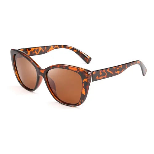 FEISEDY GAFAS DE SOL B0117 BROWN DEGRADED TEA CRYSTAL UV400 NO LEOPARD ACETATE FIBER LIGHT BROWN