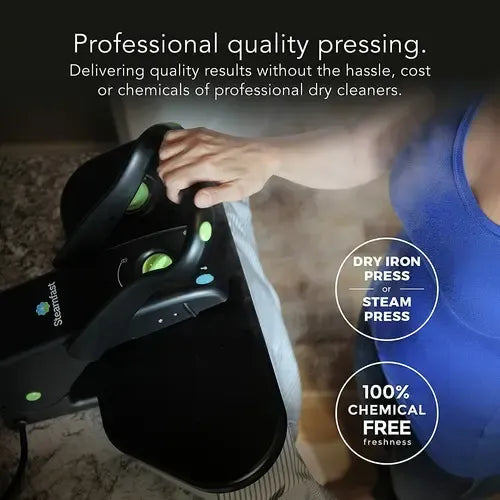 Prensa de Vapor Steamfast SF-623 1500W Múltiples Ajustes de Tela Ráfaga de Vapor Negro - Grado A - Planchado Profesional