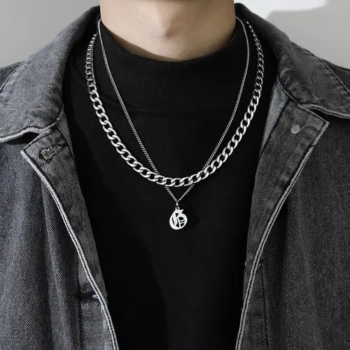 Collar Cubano Hip Hop con Letra Unisex | Grado B