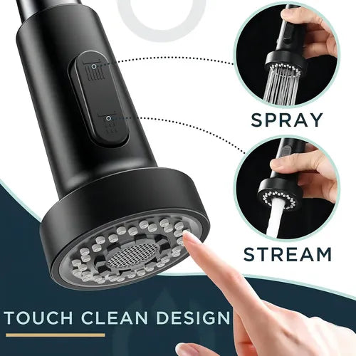 Grifo Monomando para Cocina Acero Inoxidable Negro Mate Yesop T-221 | Grado B