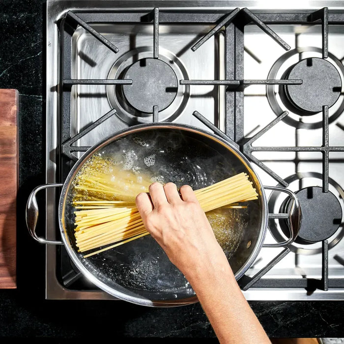 HEXCLAD HORNO HOLANDÉS OVALADO HYBRID DE 6.5 LITROS CON TAPA PLATEADO GRADO B