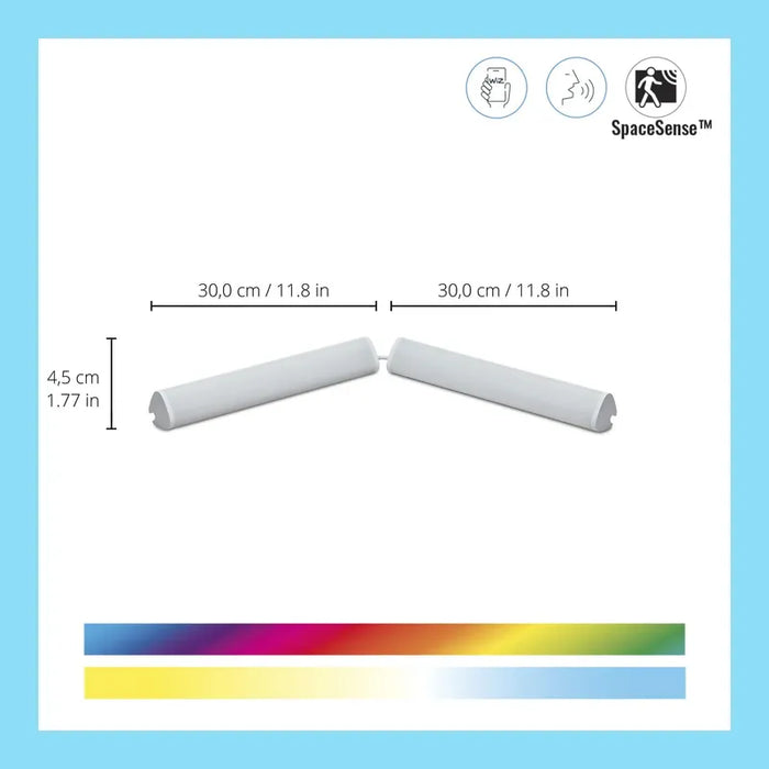 BARRAS INTELIGENTES WIZ CON LUZ MULTICOLOR Y CONTROL WI-FI, PERFECTAS PARA CREAR UNA ILUMINACIÓN DINÁMICA Y PERSONALIZADA EN TU HOGAR BLANCO RGB GRADO A