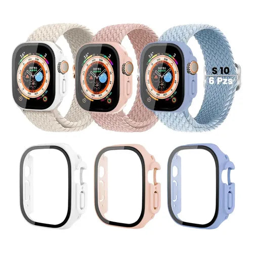 6PZ Correa Nylon para Apple Watch+case Serie 10/11 | Grado B
