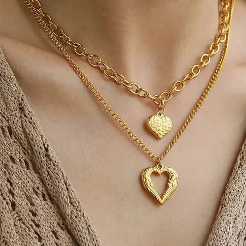 Collar Doble Cadena para Mujer en Acero Inoxidable