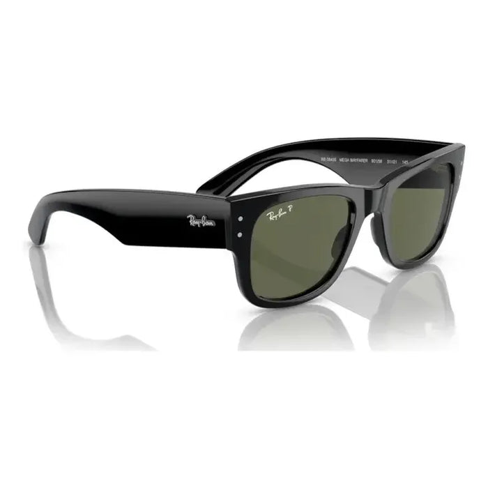 LENTES DE SOL MEGA WAYFARER VERDE UNISEX RAY-BAN CUADRADO VERDE JADE NEGRO PULIDO NEGRO GRADO B