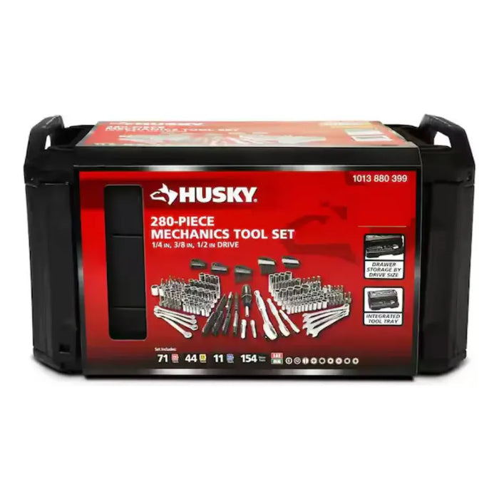 Caja De Herramientas Dados Husky, 280 Pz Modelo Factur Negro GRADO B