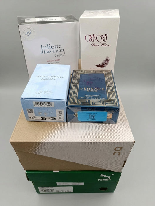LOTE DE PERFUMES Y TENIS GRADO B.4