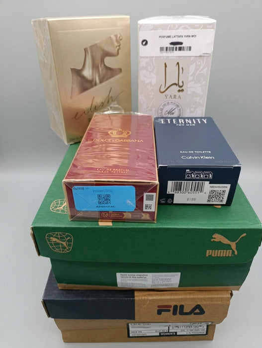 LOTE DE PERFUMES Y TENIS GRADO B.6