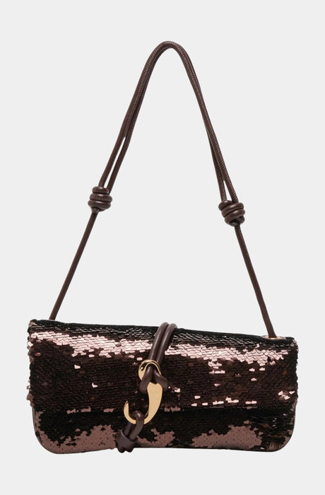 BOLSA DOLCE VITA ALICE BROWN SLANT BAGUETTE GRADO B