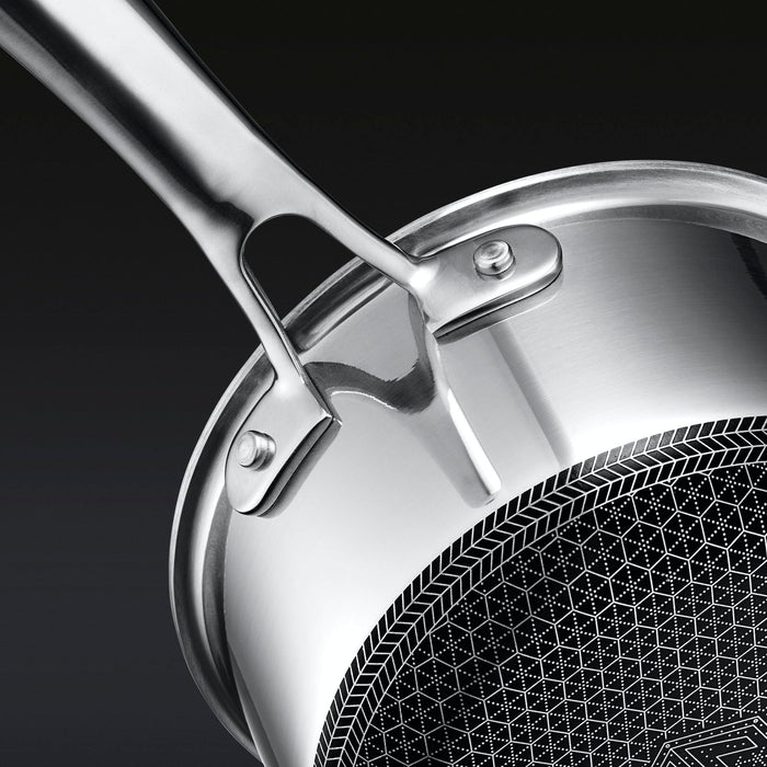 HEXCLAD CACEROLA HYBRID 1 LITRO – ANTIADHERENTE CON TAPA – GRADO A