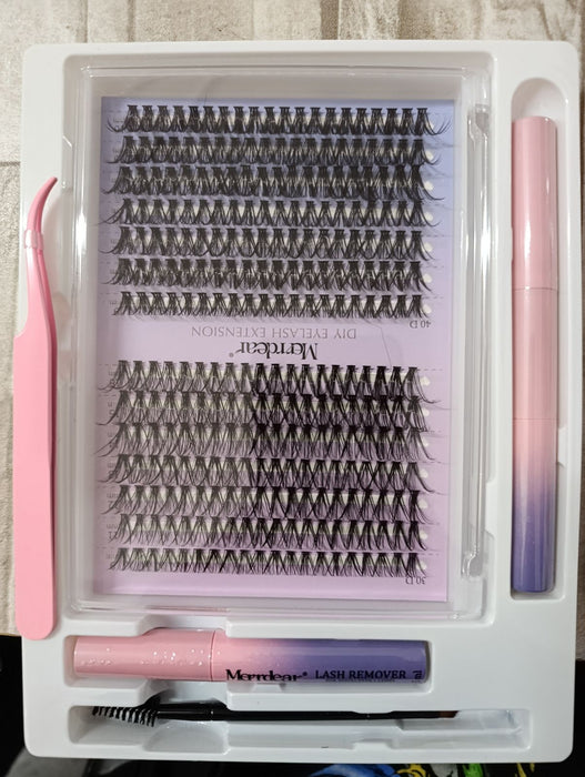 KIT DIY DE EXTENSIÓN DE PESTAÑAS – LOTE DE 45 PIEZAS
