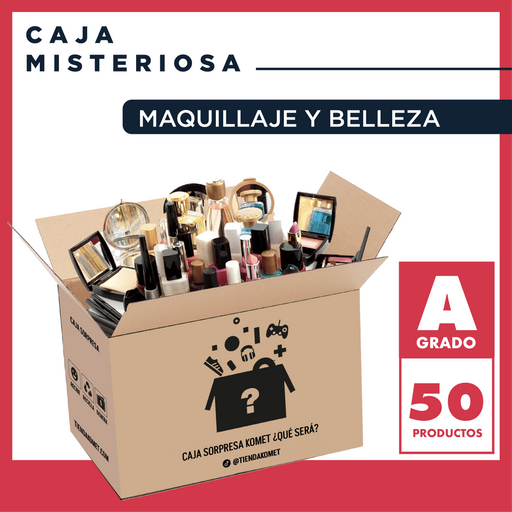 Caja Misteriosa Jumbo de Maquillaje y Artí­culos de Belleza Grado (A)-50 productos - TiendaKomet México