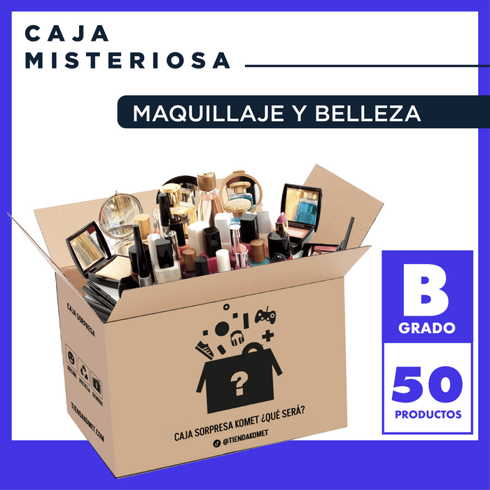 Caja Misteriosa Jumbo de Maquillaje y Artí­culos de Belleza Grado (A)-50 productos - TiendaKomet México