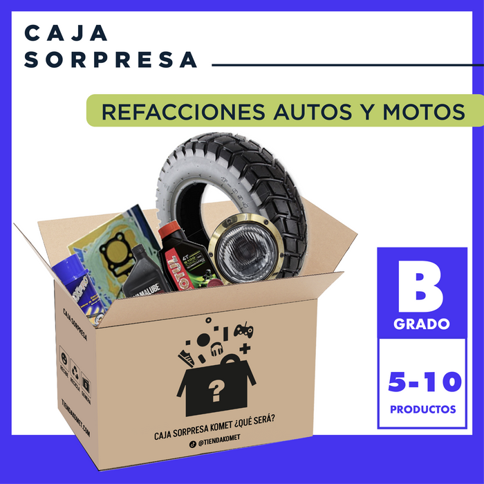 Caja Sorpresa de Refacciones y partes de Automoviles y motos Grado (B)- 5-10 productos - TiendaKomet México