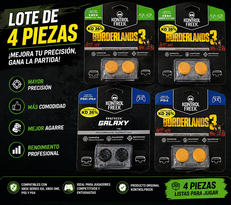 🎮🔥 KontrolFreek FPS Freek Galaxy para PS4 / PS5 Lote 4 piezas 🎮🔥