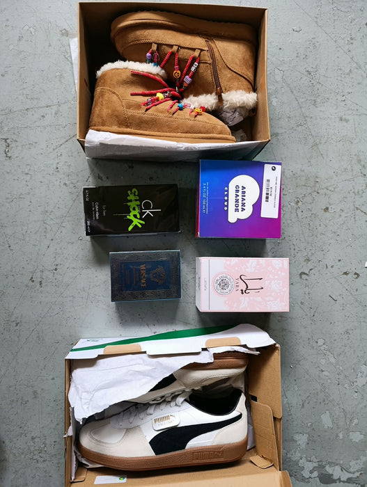 LOTE DE CALZADO & PERFUMERÍA (6 PIEZAS)  |  GRADO B.1