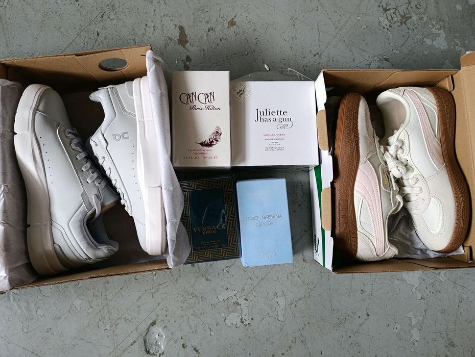 LOTE DE PERFUMES Y TENIS GRADO B.4