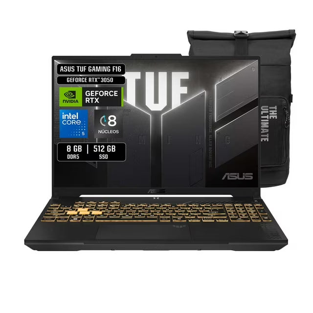 LAPTOP ASUS TUF GAMING TUF R7 8GB 512GB RTX4050 NEGRO GRADO C