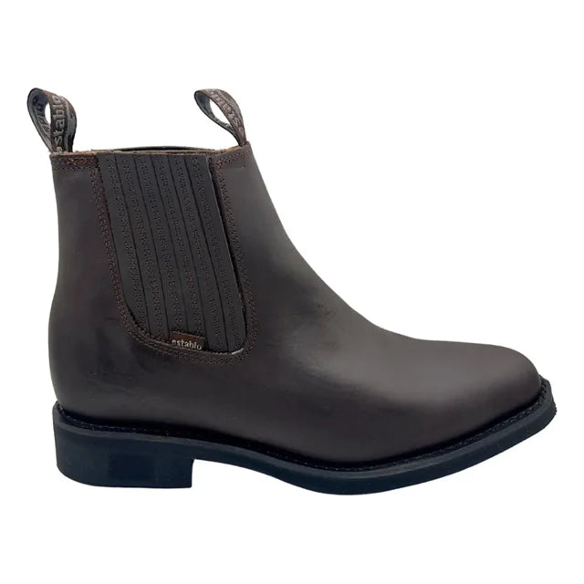 Botines De Hombre Establo Modelo 555 De Piel Res talla 29 mx NEGRO - GRADO B
