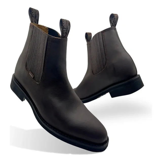 Botines De Hombre Establo Modelo 555 De Piel Res talla 29 mx NEGRO - GRADO B