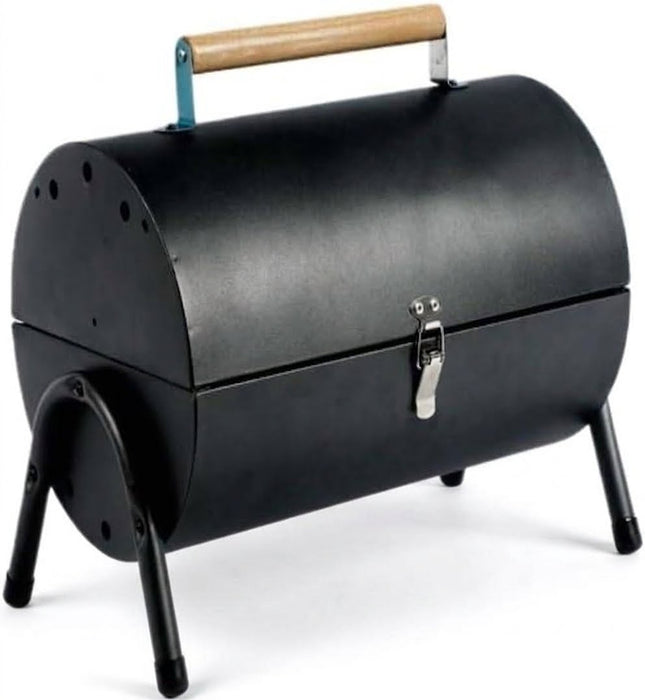 PARRILLA ASADOR DE CARBÓN PLEGABLE CÓMODO PUEDE ASAR O FREÍ­R NEGRO GRADO B