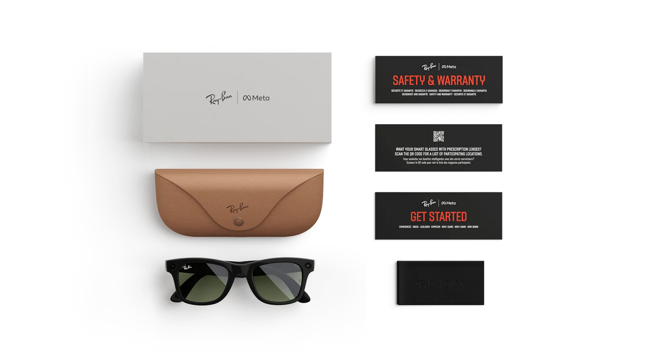 Ray-Ban | Meta Wayfarer (Gen 1) | Inteligencia Artificial | Negro Brillante + Micas G-15 | Grado B