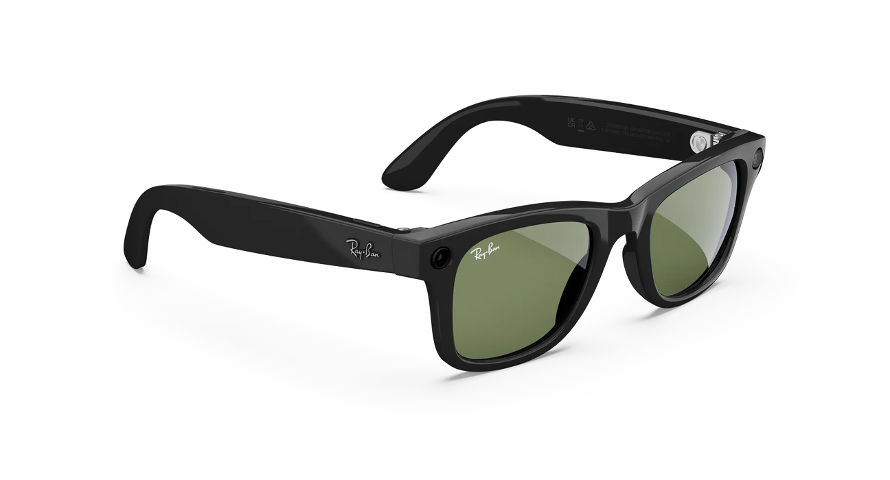 Ray-Ban | Meta Wayfarer (Gen 1) | Inteligencia Artificial | Negro Brillante + Micas G-15 | Grado B