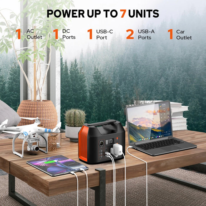GENERADOR SOLAR PORTATIL 300W PANEL 40W 256WH LIFEPO4 GRADO B