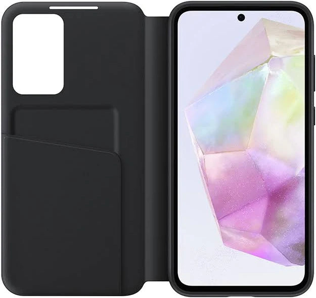 FUNDA PARA GALAXY A35 SMART VIEW WALLET COVER COLOR: BLACK NEGRO LISO GRADO A