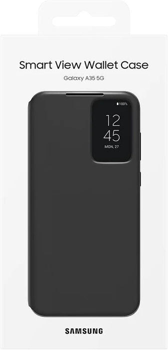 FUNDA PARA GALAXY A35 SMART VIEW WALLET COVER COLOR: BLACK NEGRO LISO GRADO A