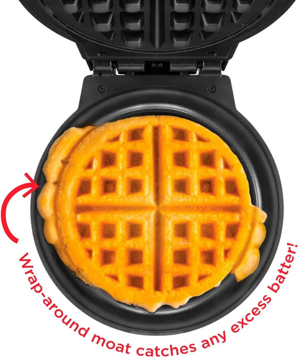 WAFFLE MAKER CHEFMAN ANTI-OVERFLOW BELGIAN BLACK 700W 120V GRADO B