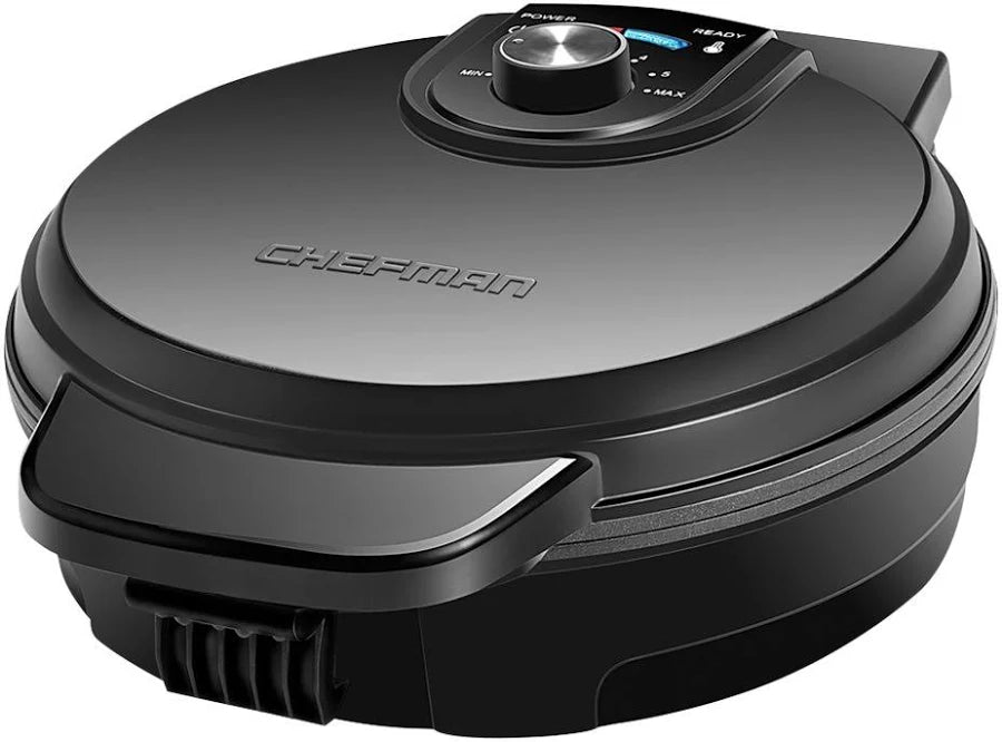 WAFFLE MAKER CHEFMAN ANTI-OVERFLOW BELGIAN BLACK 700W 120V GRADO B