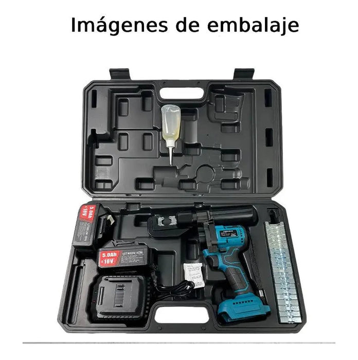 HYDRAULIC CRIMPING PLIERS ELÉCTRICOS CON 8 TROQUELE 2 BATERÍAS GRADO B