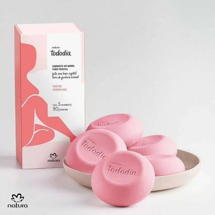 Natura Jabones en Barra Puro Vegetal Tododia Frambuesa y Pimienta Rosa GRADO A