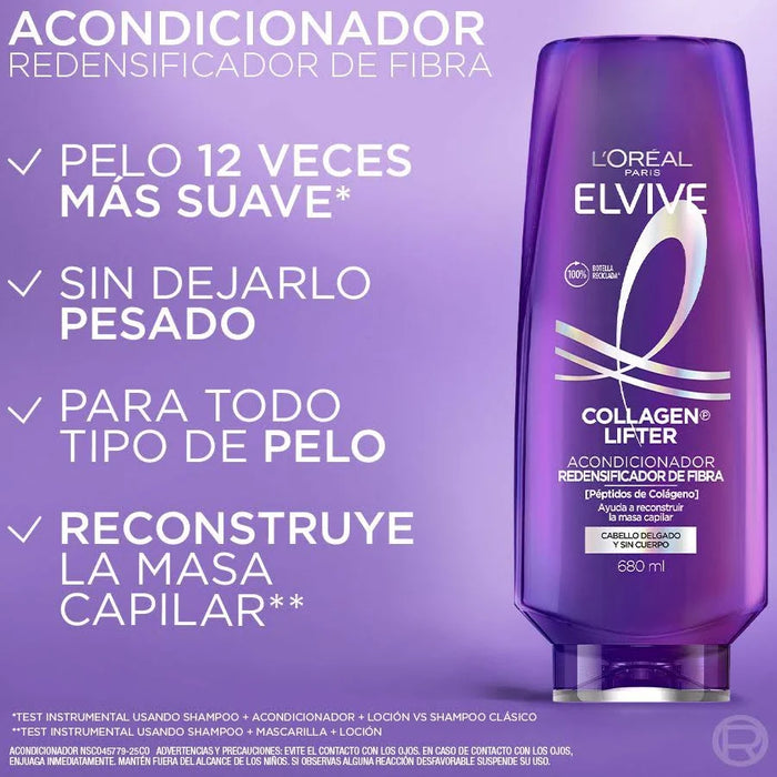 L´OREAL ELVIVE COLLAGEN LIFTER ACONDICIONADOR REDENSIFICADOR DE FIBRA GRADO B