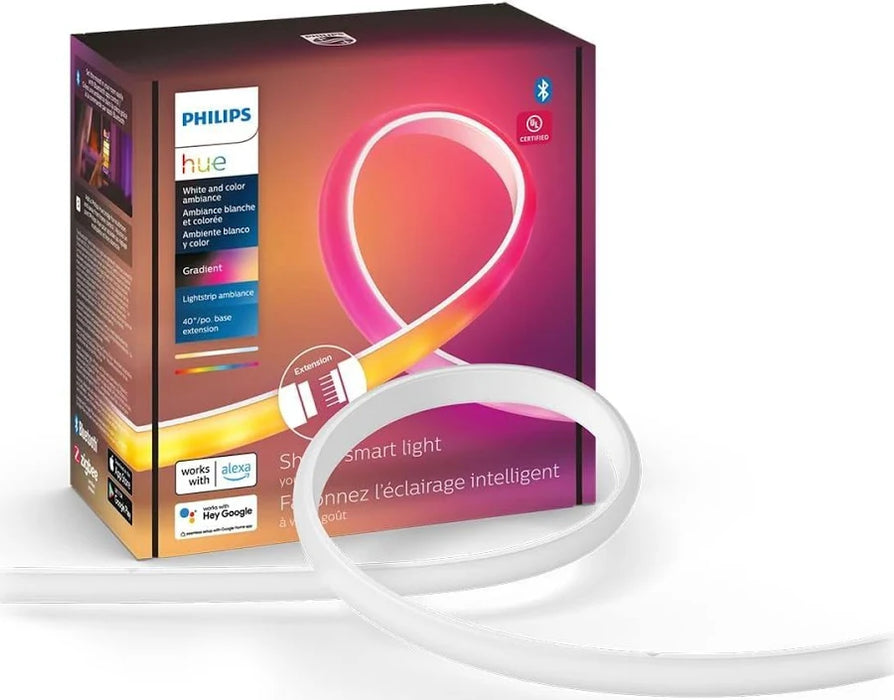 TIRA LED INTELIGENTE PHILIPS HUE GRADIENT LIGHTSTRIP 1 METRO BLANCA CÁLIDA, FRÍA Y MULTICOLOR GRADO A